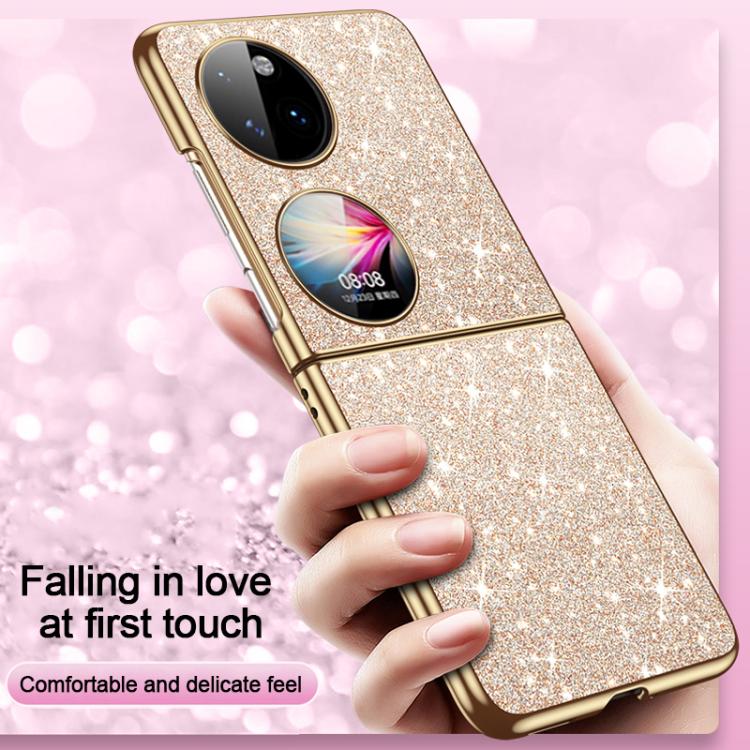 For Huawei P50 Pocket Electroplate Glittery Shockproof Phone Case