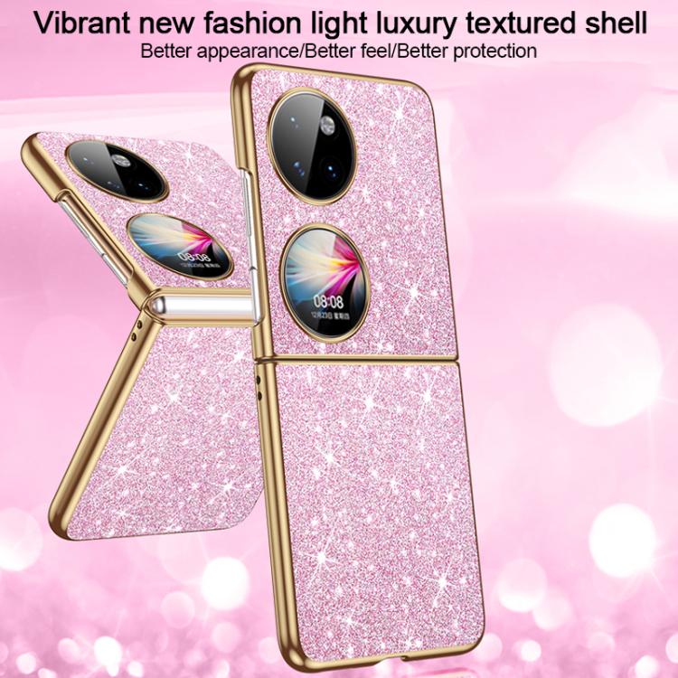 For Huawei P50 Pocket Electroplate Glittery Shockproof Phone Case