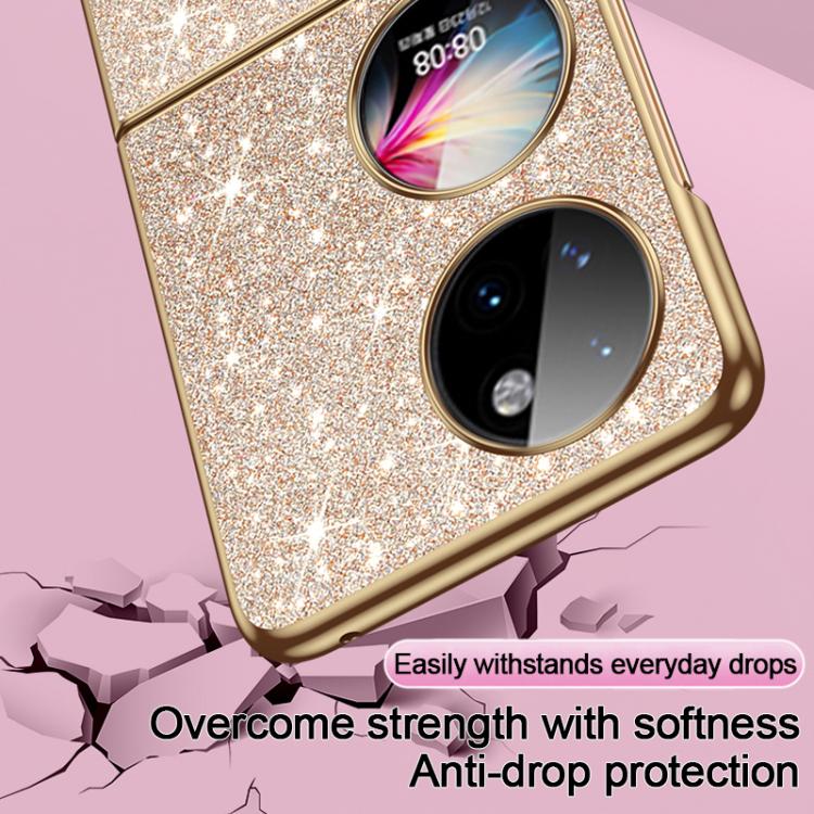 For Huawei P50 Pocket Electroplate Glittery Shockproof Phone Case