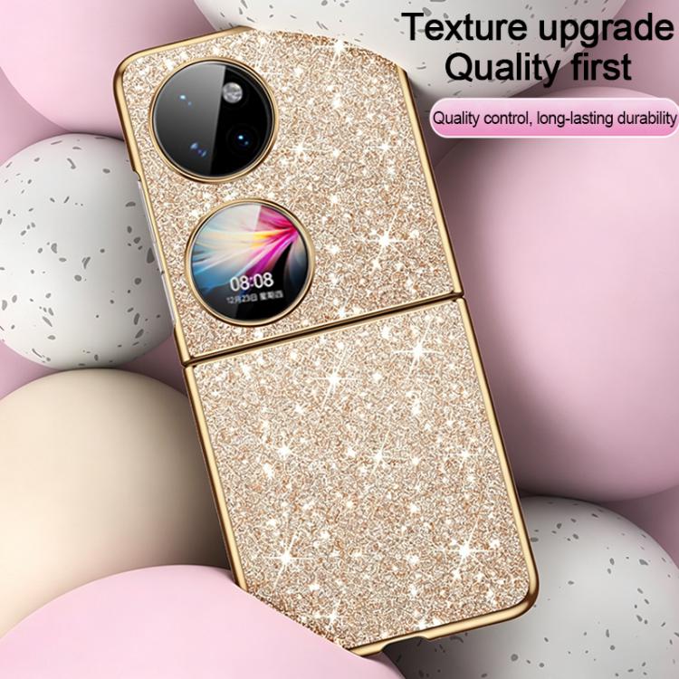 For Huawei P50 Pocket Electroplate Glittery Shockproof Phone Case