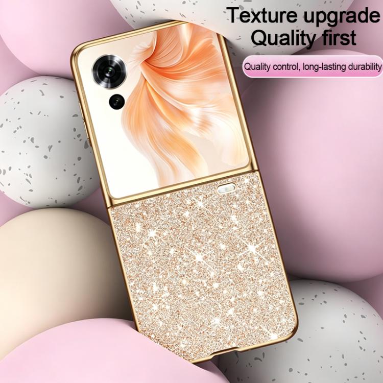 For Honor Magic V Flip Electroplate Glittery Shockproof Phone Case