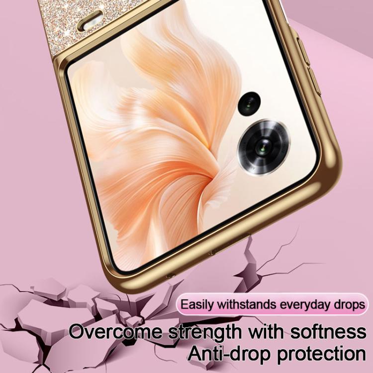 For Honor Magic V Flip Electroplate Glittery Shockproof Phone Case