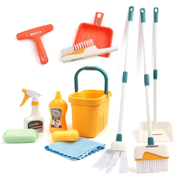 6801-49 12pcs / Set Children Pretend Play Simulation Mini Cleaning Kit