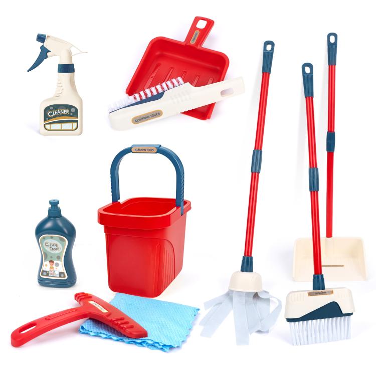 12pcs / Set Children Pretend Play Simulation Mini Cleaning Kit