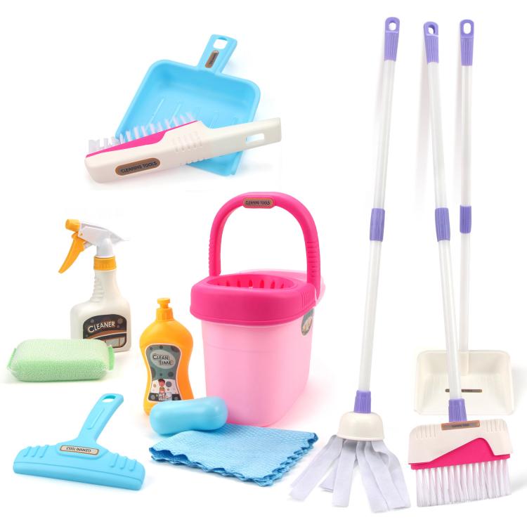 10pcs / Set Children Pretend Play Simulation Mini Cleaning Kit