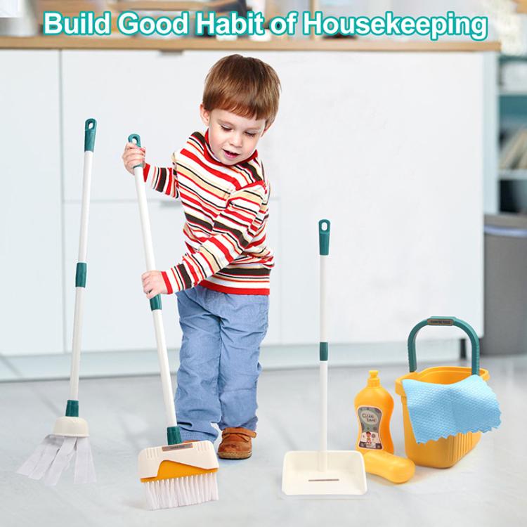 6801-49 12pcs / Set Children Pretend Play Simulation Mini Cleaning Kit