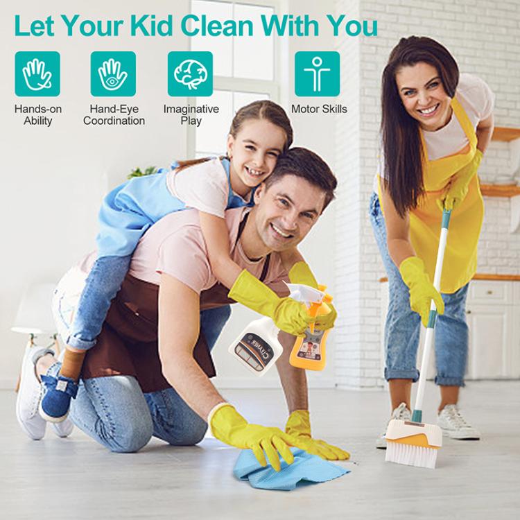 6801-49 12pcs / Set Children Pretend Play Simulation Mini Cleaning Kit