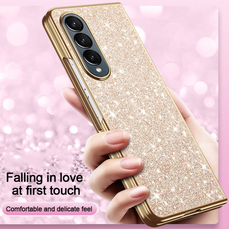 For Galaxy Z Fold3 5G Electroplate Glittery Shockproof Phone Case