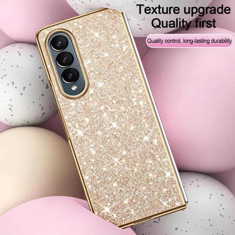 For Galaxy Z Fold4 5G Electroplate Glittery Shockproof Phone Case