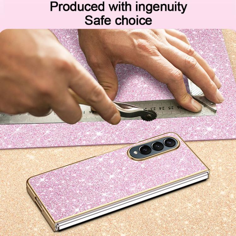 For Galaxy Z Fold4 5G Electroplate Glittery Shockproof Phone Case