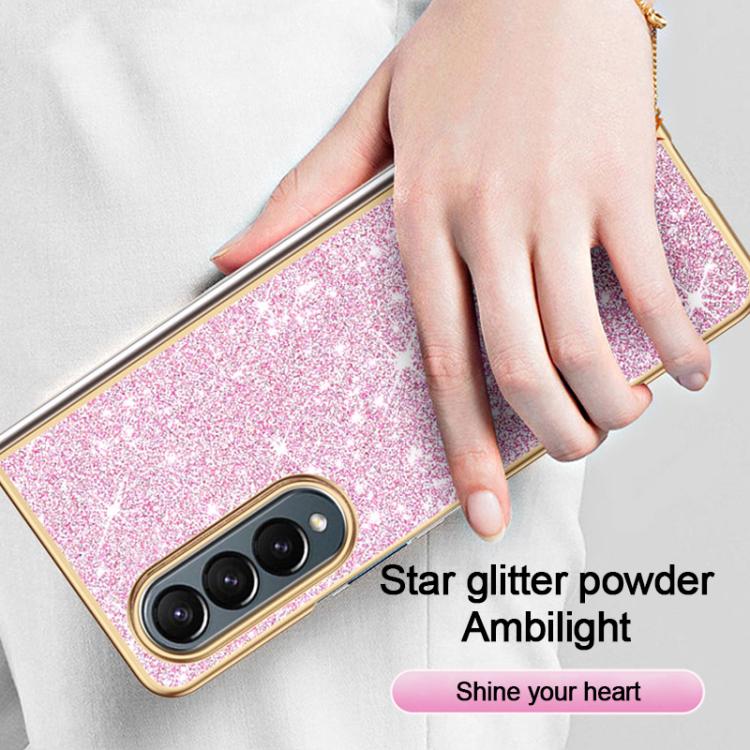 For Galaxy Z Fold4 5G Electroplate Glittery Shockproof Phone Case