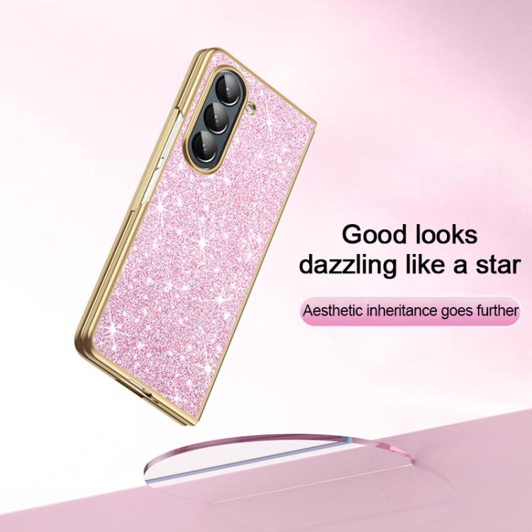 For Galaxy Z Fold5 5G Electroplate Glittery Shockproof Phone Case