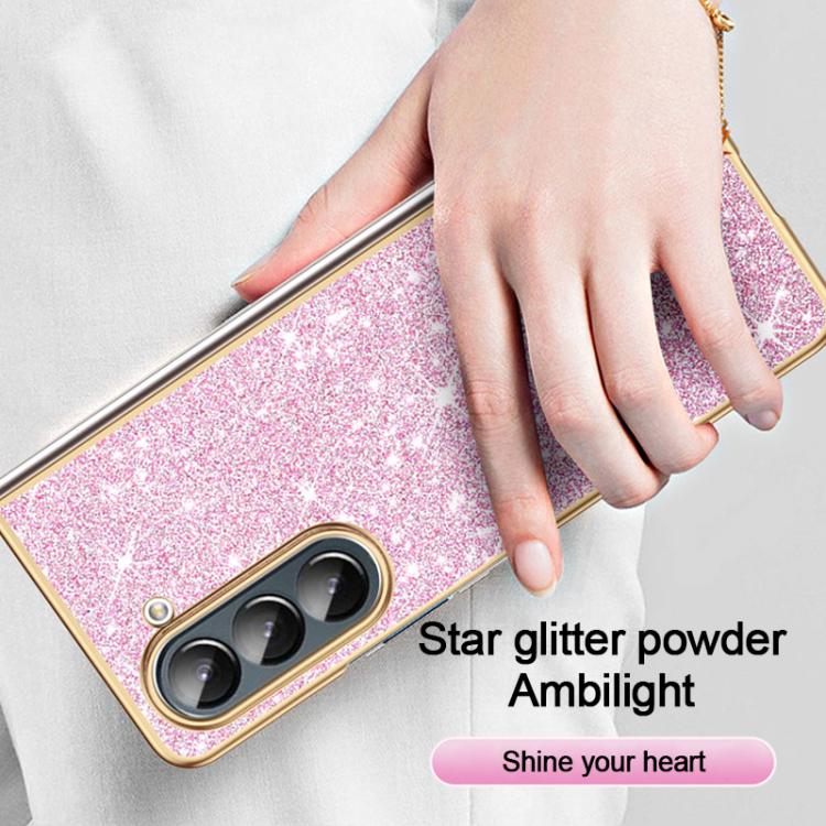For Galaxy Z Fold5 5G Electroplate Glittery Shockproof Phone Case