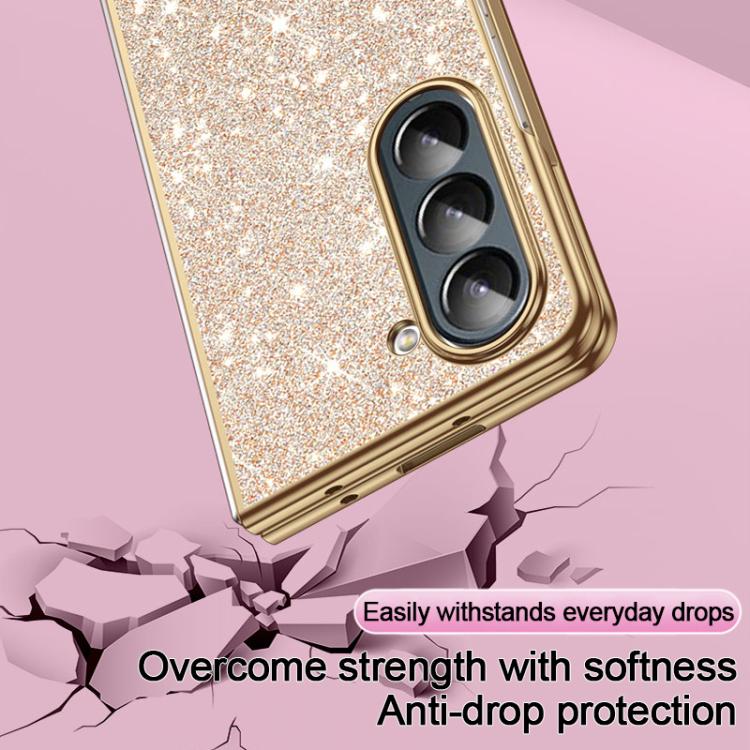 For Galaxy Z Fold5 5G Electroplate Glittery Shockproof Phone Case