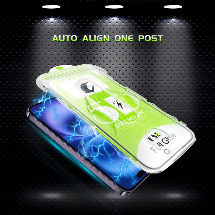 For iPhone 16 Plus 10pcs 5D Curved Easy Install Dust-proof Box HD Tempered Glass Film with Lens Film