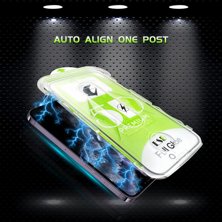For iPhone 11 Pro Max 10pcs 5D Curved Easy Install Dust-proof Box HD Tempered Glass Film with Lens Film