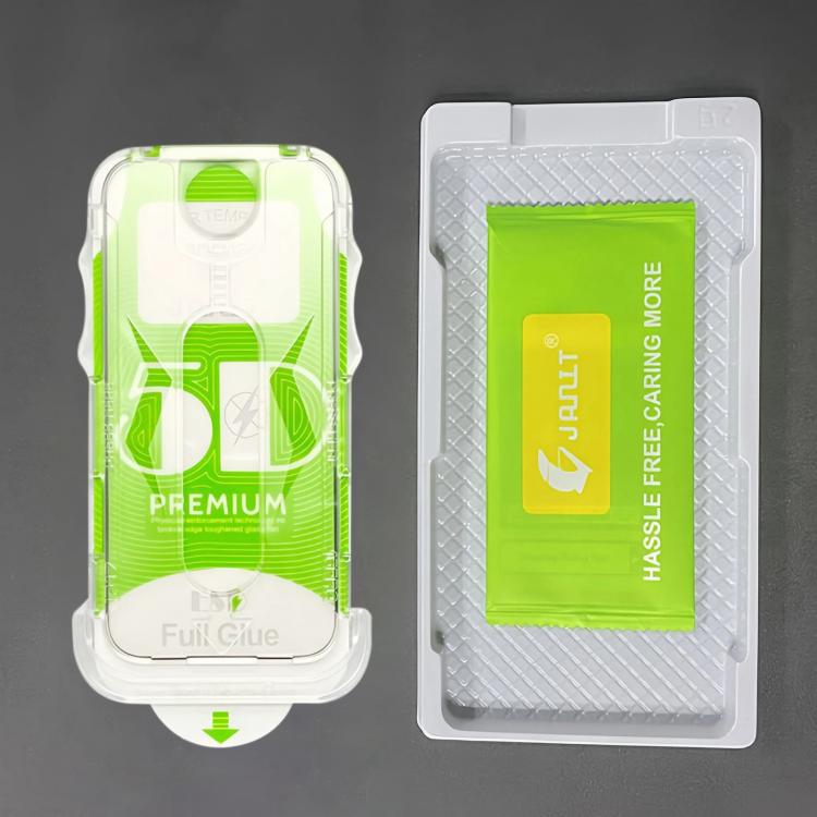 For iPhone 14 / 13 10pcs 5D Curved Easy Install Dust-proof Box HD Tempered Glass Film with Lens Film