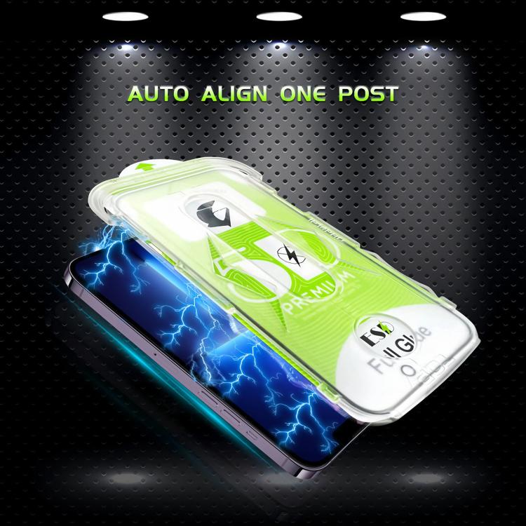For iPhone 13 Pro 10pcs 5D Curved Easy Install Dust-proof Box HD Tempered Glass Film with Lens Film