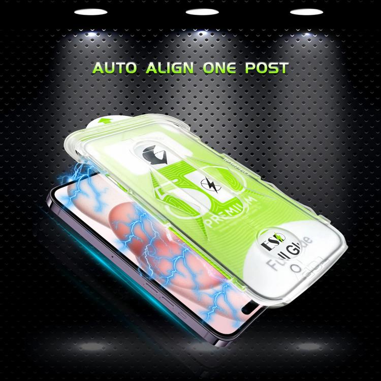 For iPhone 15 Plus 10pcs 5D Curved Easy Install Dust-proof Box HD Tempered Glass Film with Lens Film