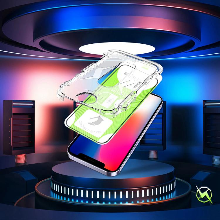 For iPhone X / XS 10pcs 5D Curved Easy Install Dust-proof Box HD Tempered Glass Film with Lens Film