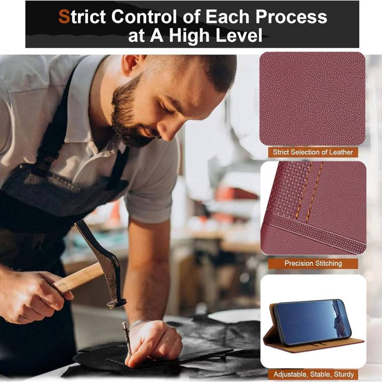 For Doogee N60 Pro Stitching Design Scratch-Resistant Vegan Leather Phone Case