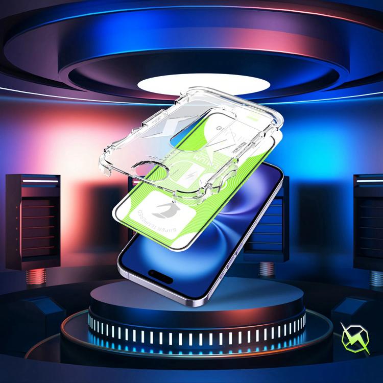 For iPhone 16 Plus / 15 Plus 10pcs 5D Curved Easy Install Dust-proof Box HD Tempered Glass Film