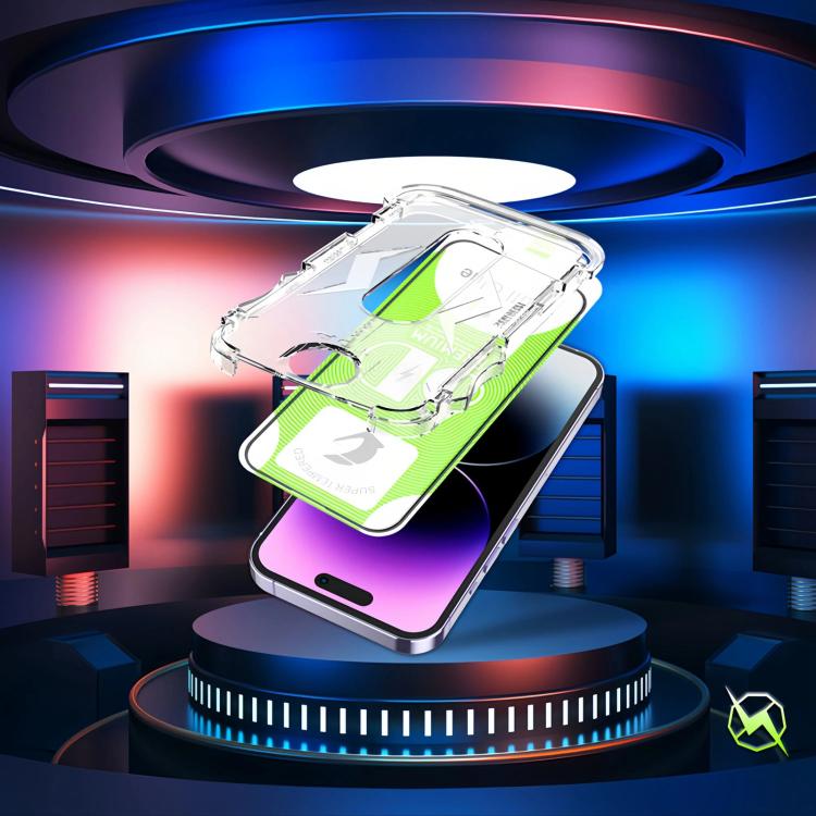 For iPhone 14 Pro 10pcs 5D Curved Easy Install Dust-proof Box HD Tempered Glass Film