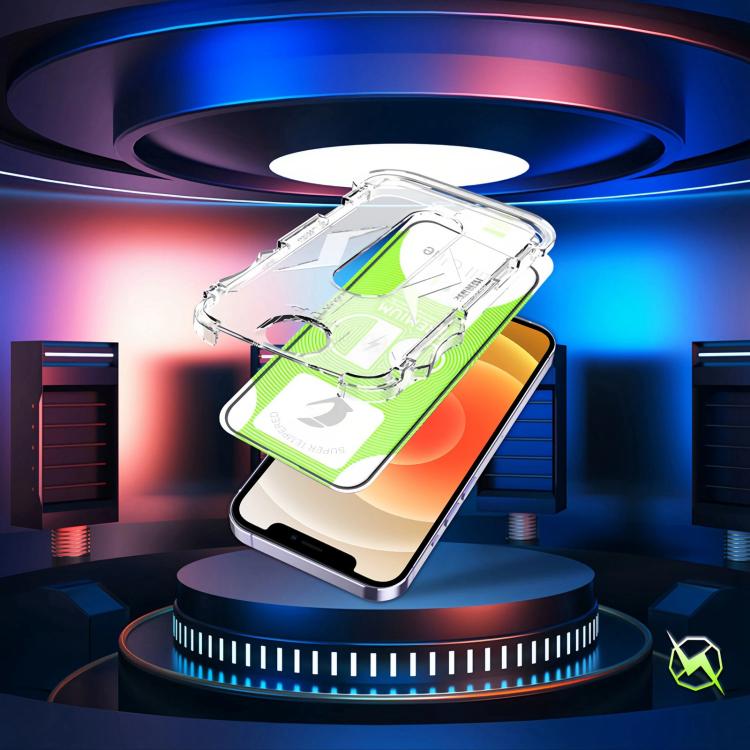 For iPhone 12 / 12 Pro 10pcs 5D Curved Easy Install Dust-proof Box HD Tempered Glass Film