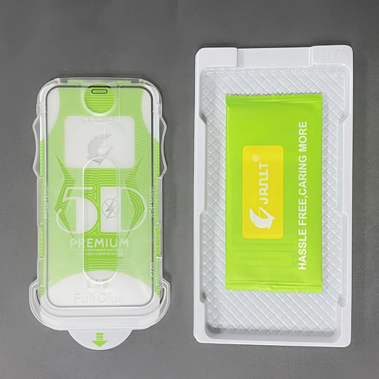For iPhone X / XS 10pcs 5D Curved Easy Install Dust-proof Box HD Tempered Glass Film