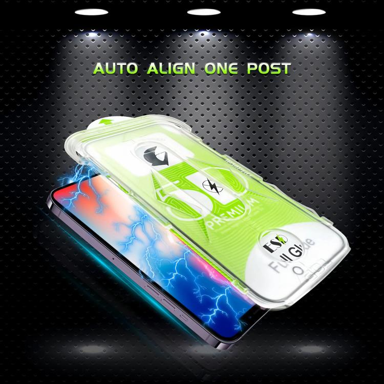 For iPhone X / XS 10pcs 5D Curved Easy Install Dust-proof Box HD Tempered Glass Film