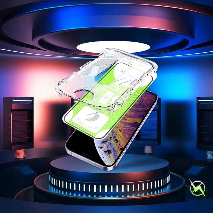 For iPhone XS Max 10pcs 5D Curved Easy Install Dust-proof Box HD Tempered Glass Film