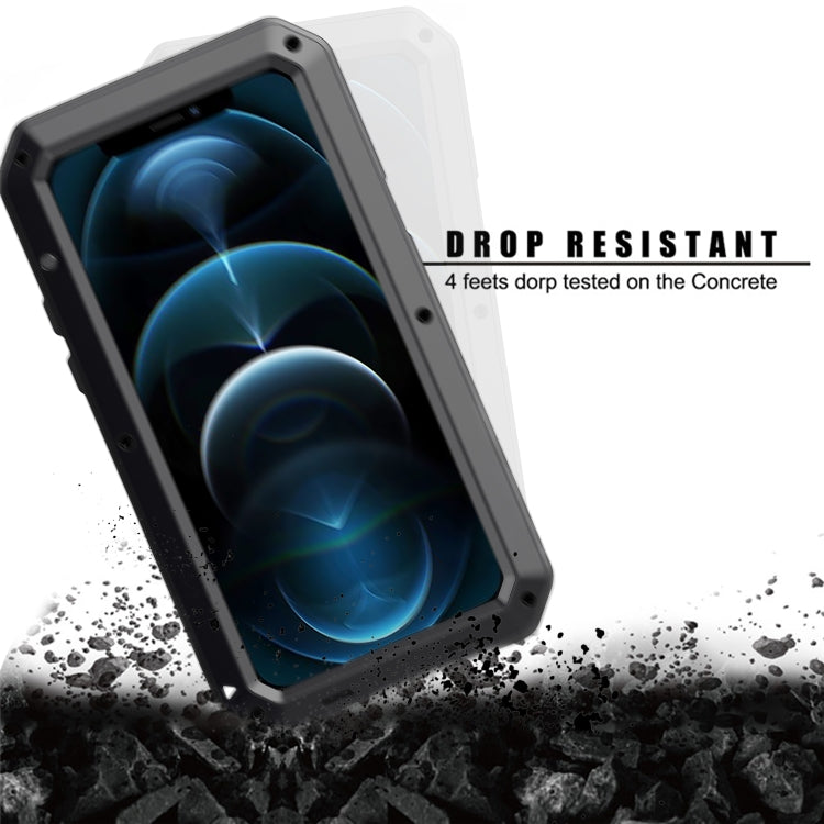 For iPhone 12 mini Shockproof Waterproof Silicone + Zinc Alloy Protective Case