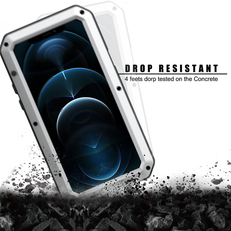For iPhone 12 mini Shockproof Waterproof Silicone + Zinc Alloy Protective Case