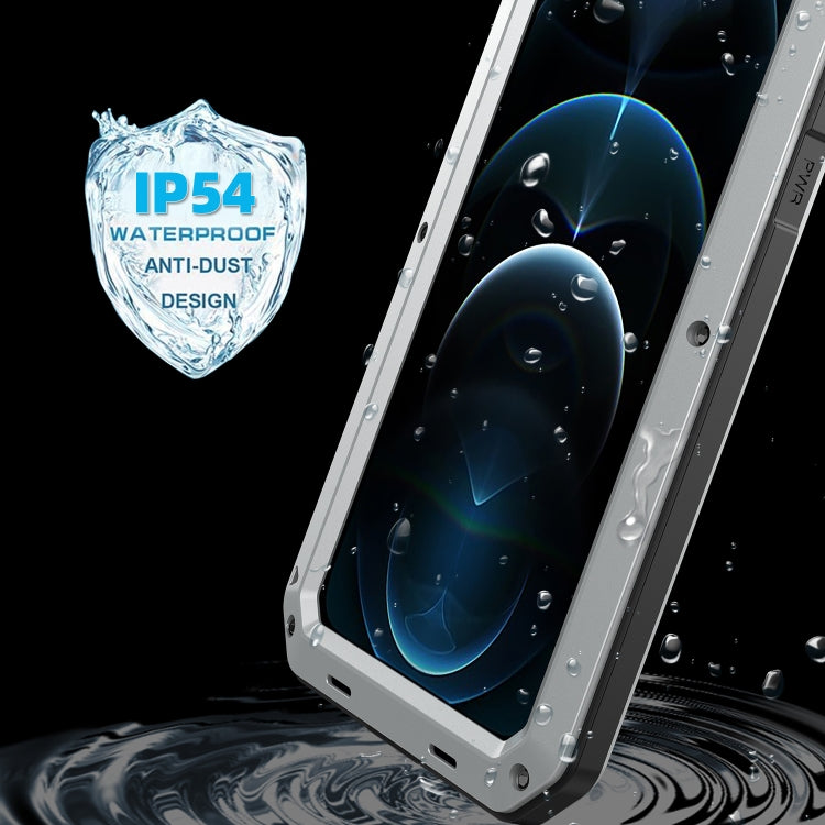 For iPhone 12 mini Shockproof Waterproof Silicone + Zinc Alloy Protective Case