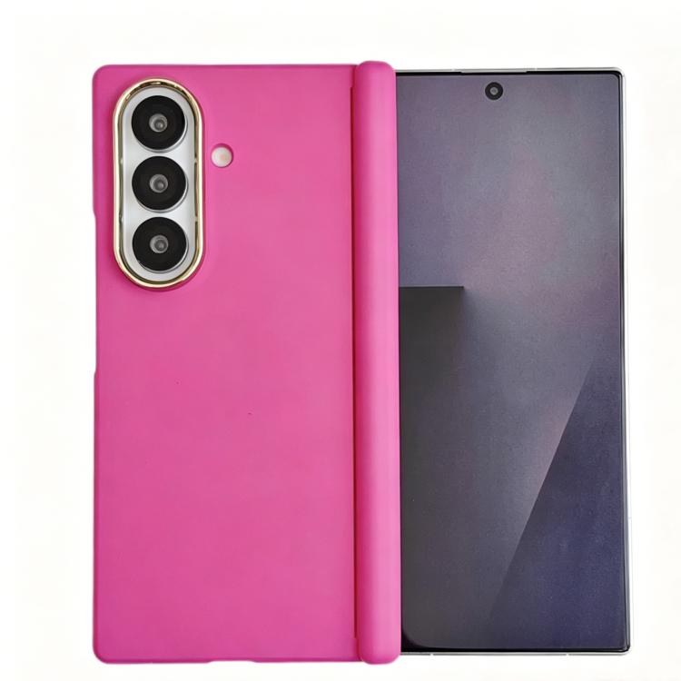 For Galaxy Z Fold5 Lens-Frame Shield Skin Feel Central Axis Dual Magnetic PC Phone Case