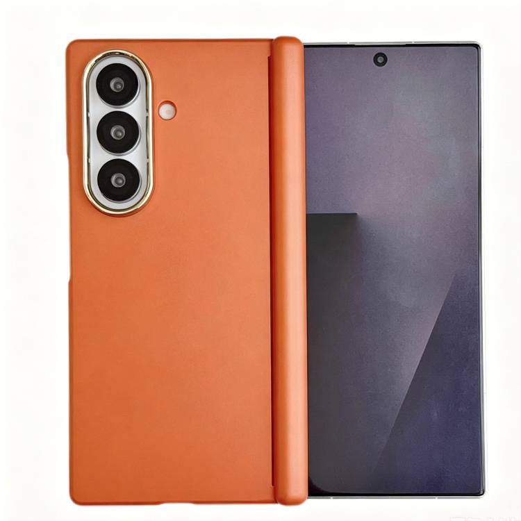 For Galaxy Z Fold6 Lens-Frame Shield Skin Feel Central Axis Dual Magnetic PC Phone Case