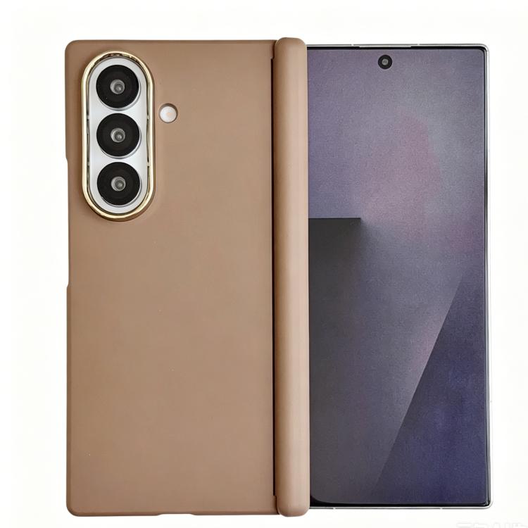 For Galaxy Z Fold6 Lens-Frame Shield Skin Feel Central Axis Dual Magnetic PC Phone Case