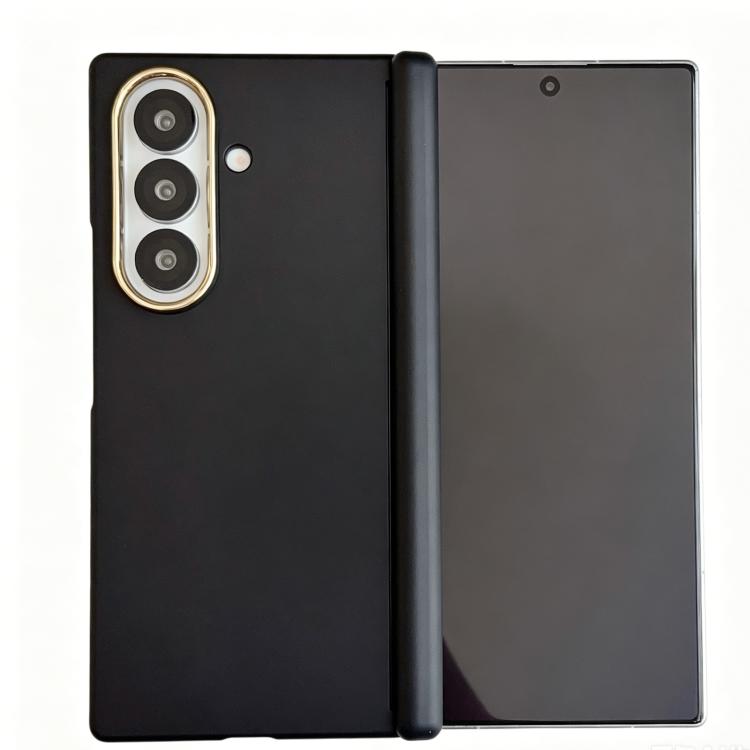 For Galaxy Z Fold6 Lens-Frame Shield Skin Feel Central Axis Dual Magnetic PC Phone Case