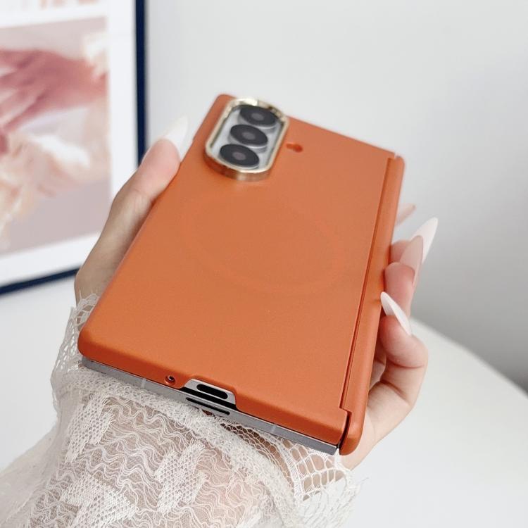 For Galaxy Z Fold7 5G Lens-Frame Shield Skin Feel Central Axis Dual Magnetic PC Phone Case