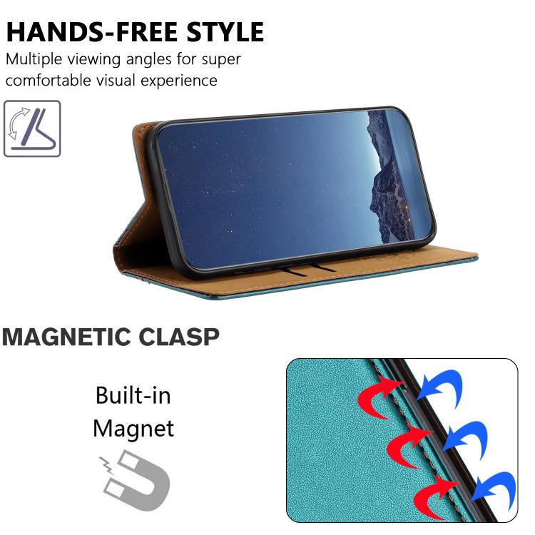 For Honor X7b Stitching Design Scratch-Resistant Vegan Leather Phone Case