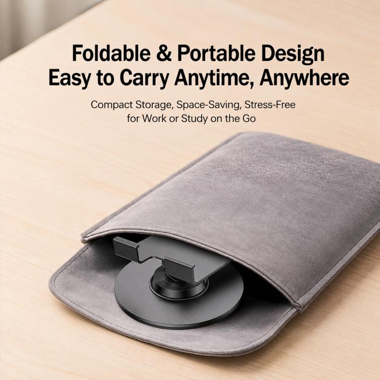 Yesido C302 360 Degree Rotation 3-Axis Foldable Desktop Tablet Phone Holder - Black