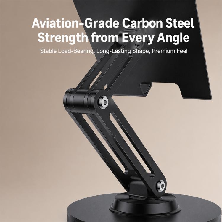 Yesido C302 360 Degree Rotation 3-Axis Foldable Desktop Tablet Phone Holder - Black
