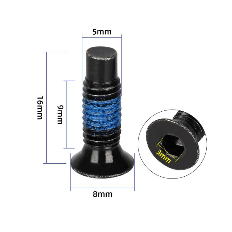 For Xiaomi Mijia M365 / No.9 Scooter MAX G30 Electric Scooter Extended Front Screw with Adhesive, Style:4 Screws + Tools