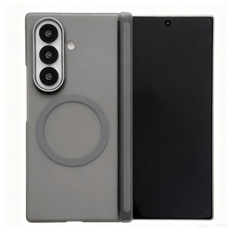 For Galaxy Z Fold7 5G Lens-Frame Shield Frosted Magnetic Phone Case