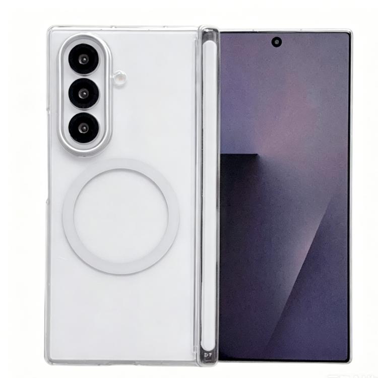 For Galaxy Z Fold7 5G Lens-Frame Shield Frosted Magnetic Phone Case
