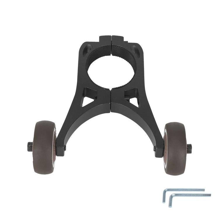 For Xiaomi Mijia M365 Pro / No.9 Scooter F30 / F40 Electric Scooter Auxiliary Wheels Folding Inverted Bracket - Black
