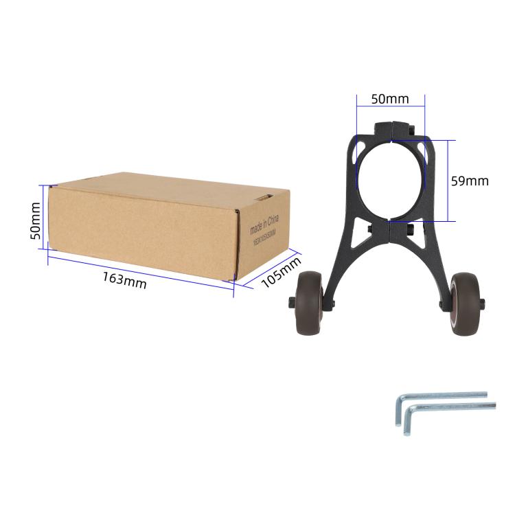 For Xiaomi Mijia M365 Pro / No.9 Scooter F30 / F40 Electric Scooter Auxiliary Wheels Folding Inverted Bracket - Black