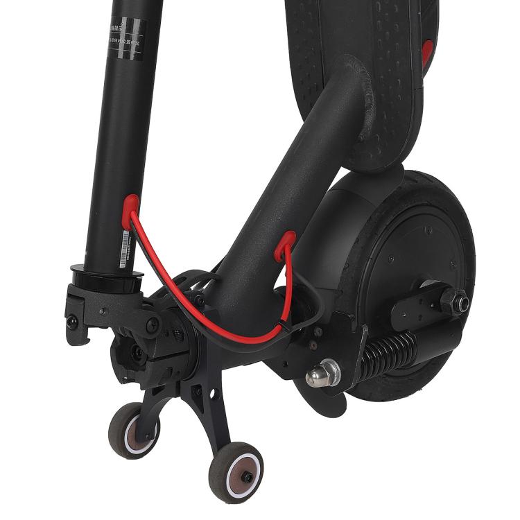 For Xiaomi Mijia M365 Pro / No.9 Scooter F30 / F40 Electric Scooter Auxiliary Wheels Folding Inverted Bracket - Black