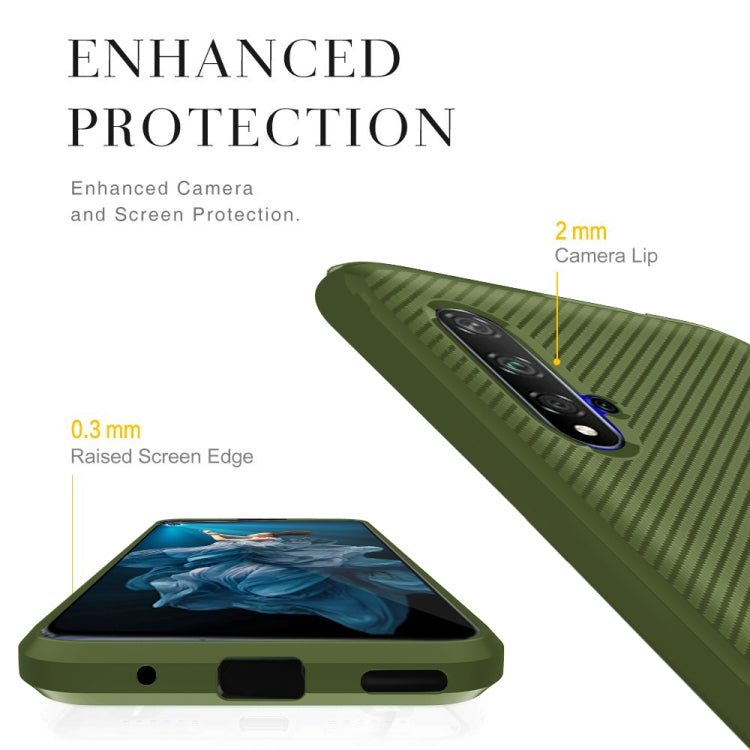 For OPPO Realme X50 Carbon Fiber Texture Shockproof TPU Protective Case