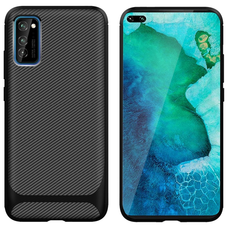 For OPPO Reno4 Pro Carbon Fiber Texture Shockproof TPU Protective Case